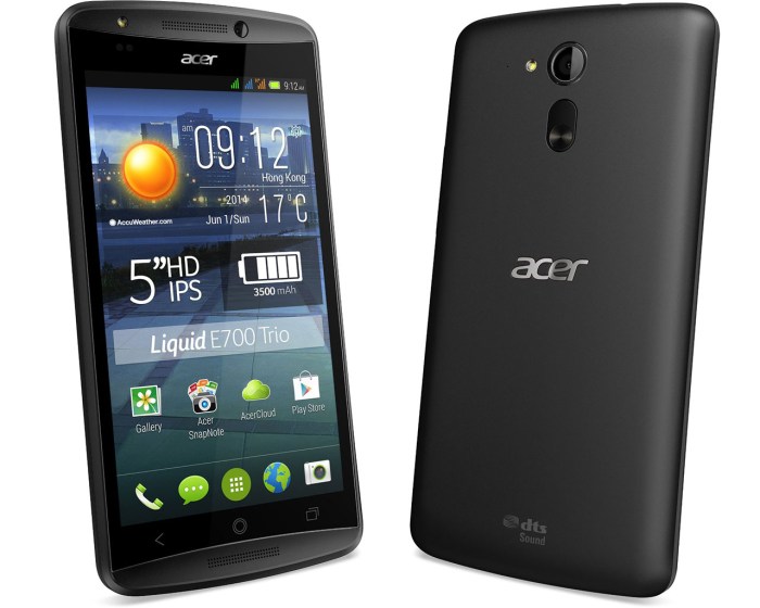 Acer e700 liquid trio review smartphone notebookcheck reviews